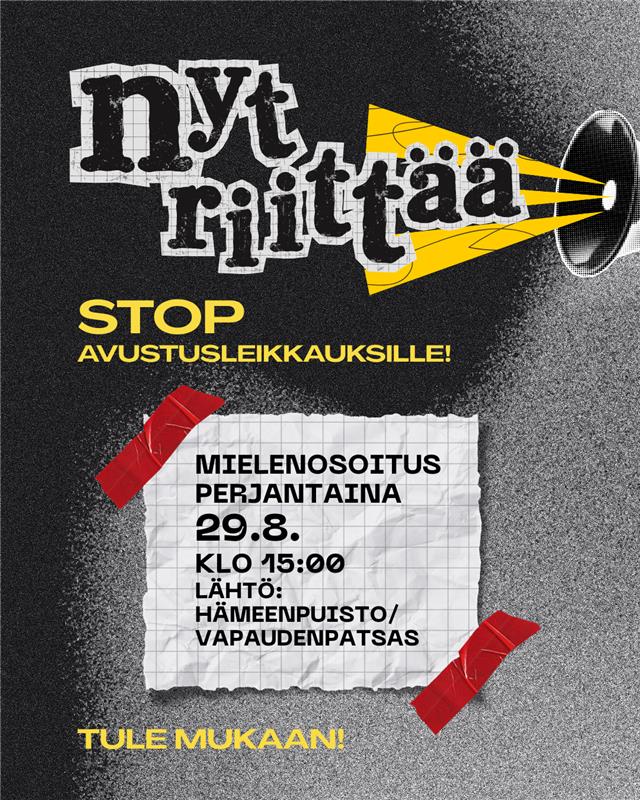 Tapahtuman mainosjuliste, jossa faktatiedot tapahtumista (löytyy leipätekstistä).